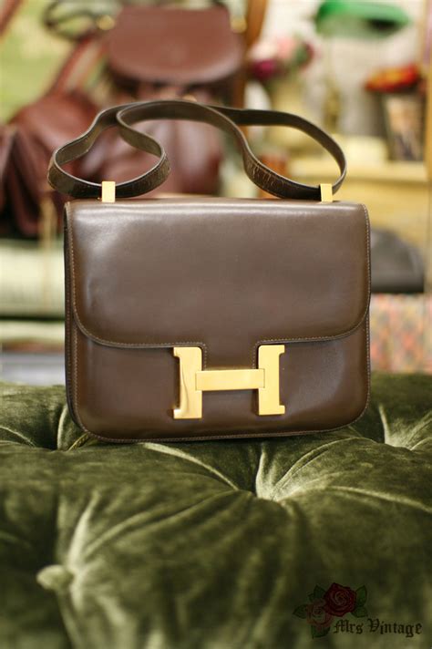 vintage brown leather hermes constance bag|vintage hermes pre owned bags.